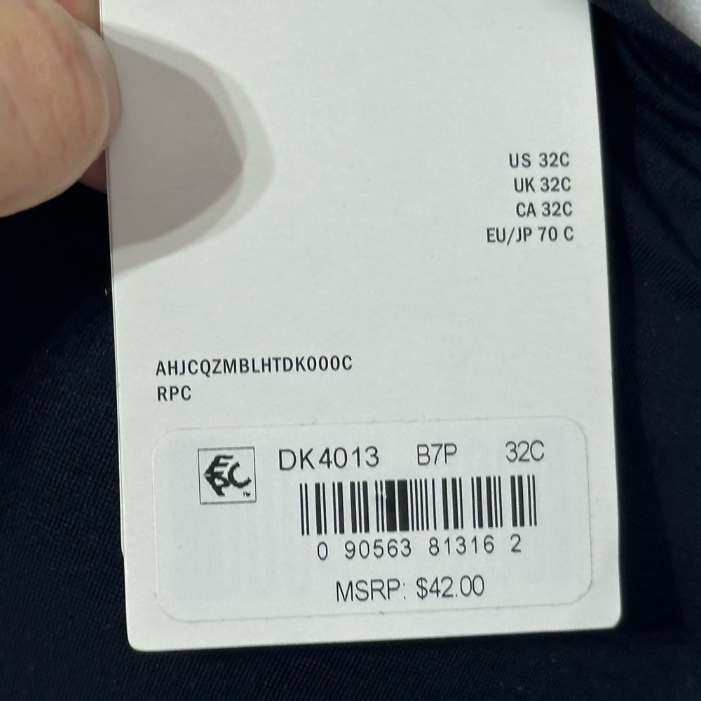 NWT DKNY Women's Classic Cotton Custom Lift‎ Bra - 32C black - Picture 6 of 7